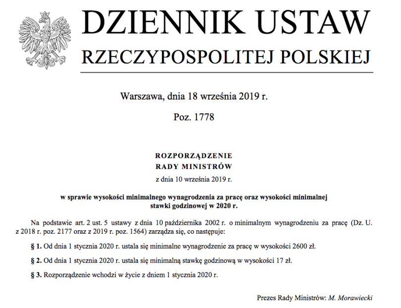 Повышение минимальной зарплаты в Польше. Сколько будут платить с 01.01.2020? Важная информация для ожидающих карту!